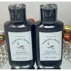 2 Bath & Body Works MAGNOLIA CHARM Body Lotion 8 oz~ NEW~VERY RARE!